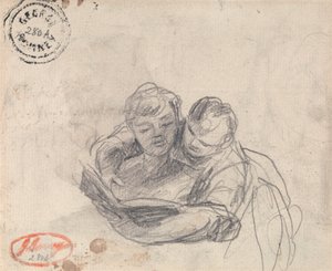 Couple Reading a Book by George Romney